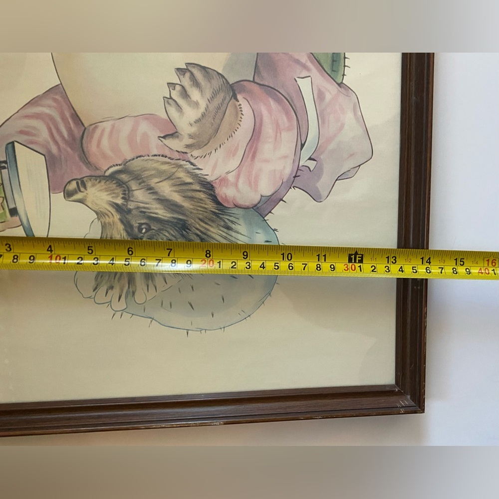 Vintage Framed Animal Print- Mrs. Tiggy-Winkle - Picture 4 of 6